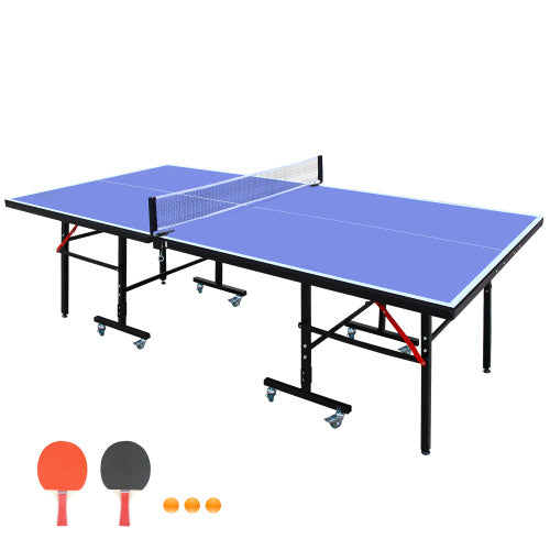 GameMaster™ – 8ft Mid-Size Foldable Ping Pong Table Set w/ Net,