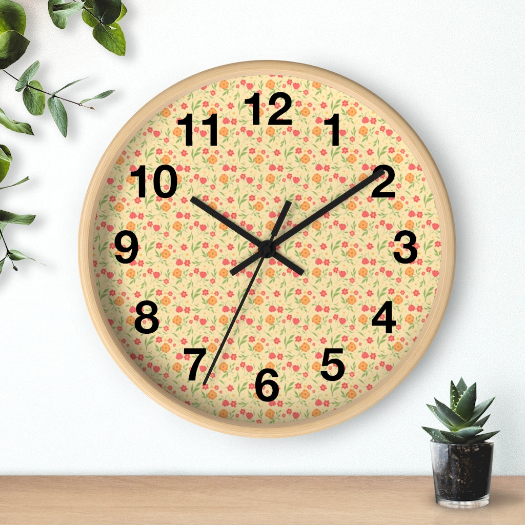 2882Time™ Cottagecore Ditsy Floral Geometric Clock