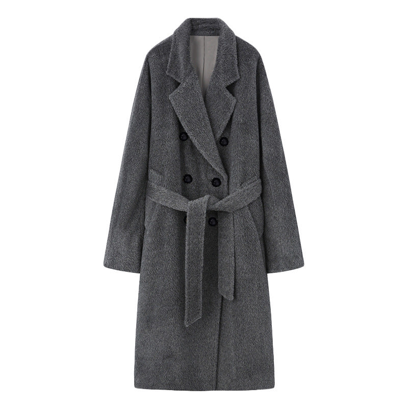 Solid Sail Sheep Camel Coat – Luxury & Warmth for Winter Elegance
