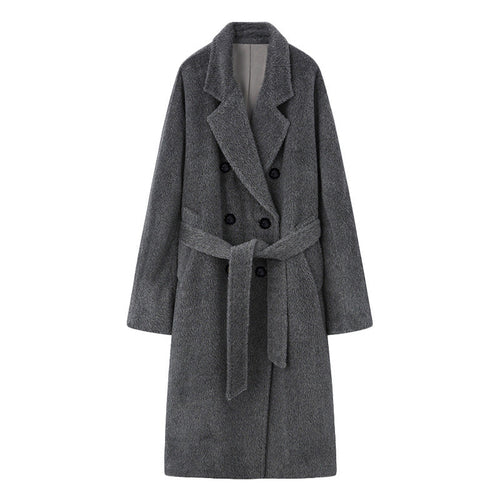 Solid Sail Sheep Camel Coat – Luxury & Warmth for Winter Elegance