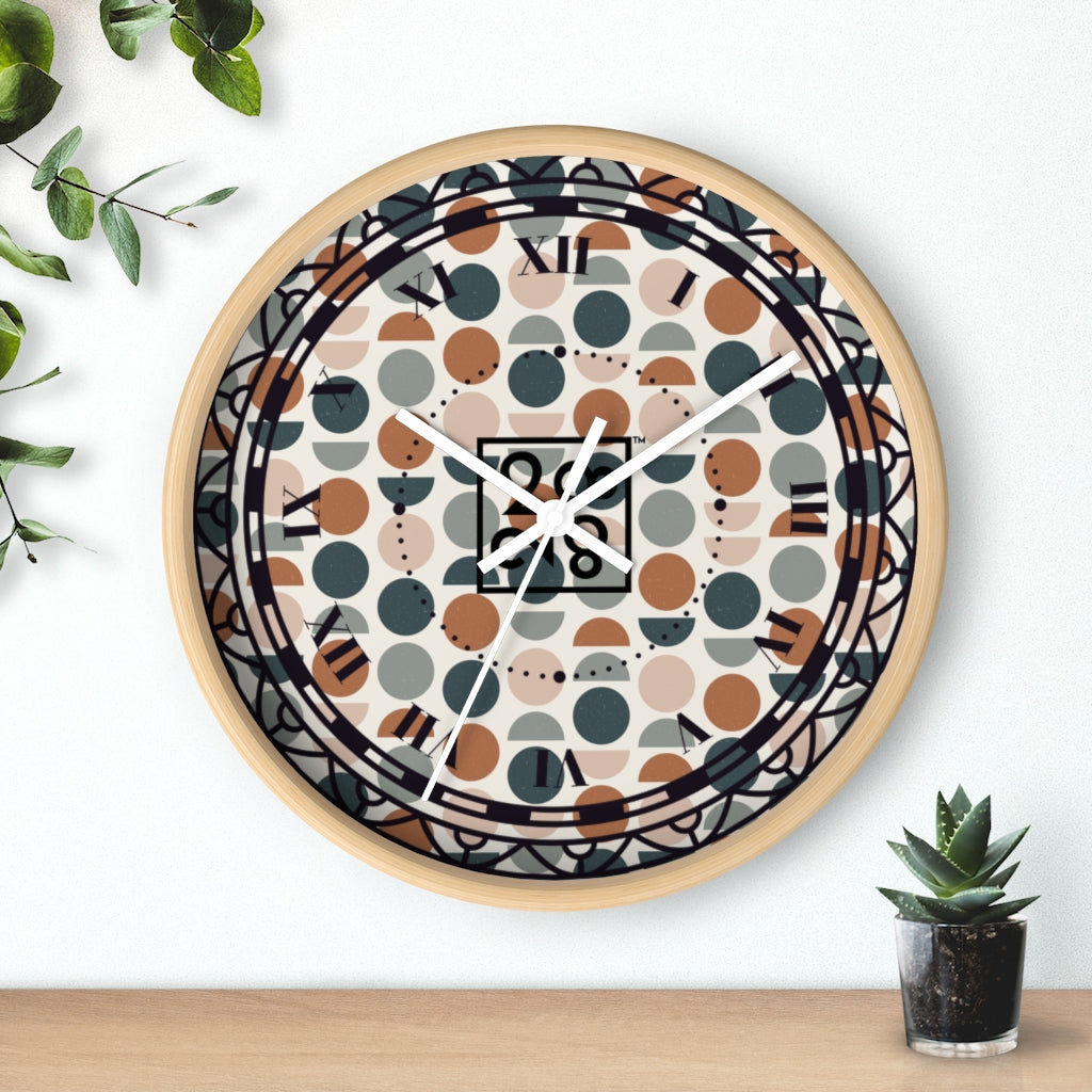 2882Time™ Halves & Wholes Retro Dot Geometric Clock