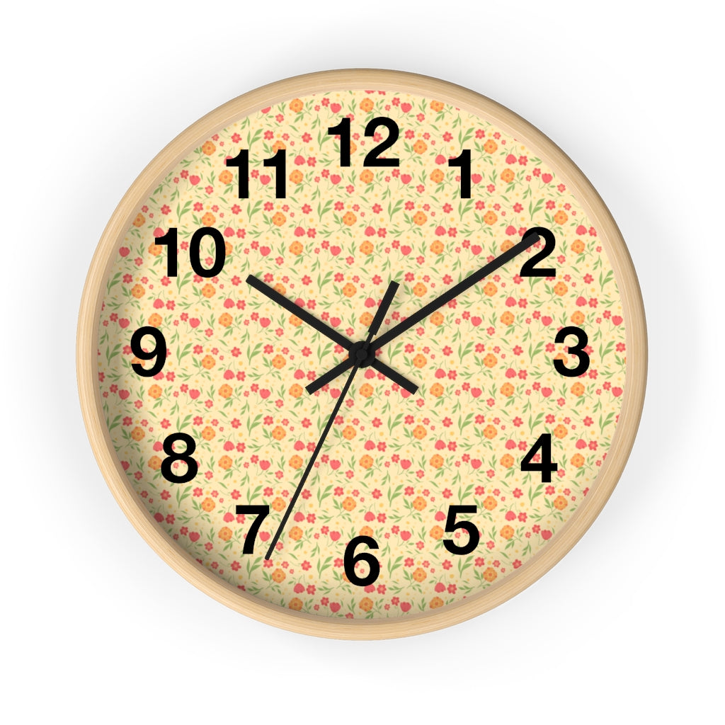 2882Time™ Cottagecore Ditsy Floral Geometric Clock
