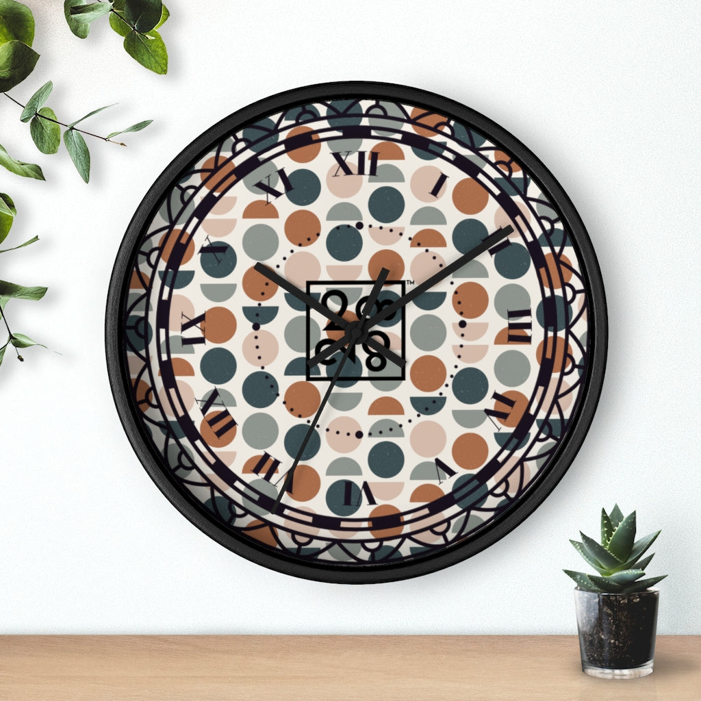 2882Time™ Halves & Wholes Retro Dot Geometric Clock