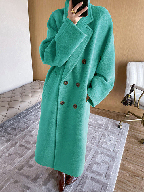 Solid Sail Sheep Camel Coat – Luxury & Warmth for Winter Elegance