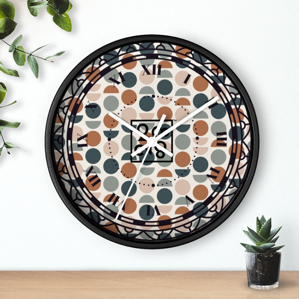 2882Time™ Halves & Wholes Retro Dot Geometric Clock