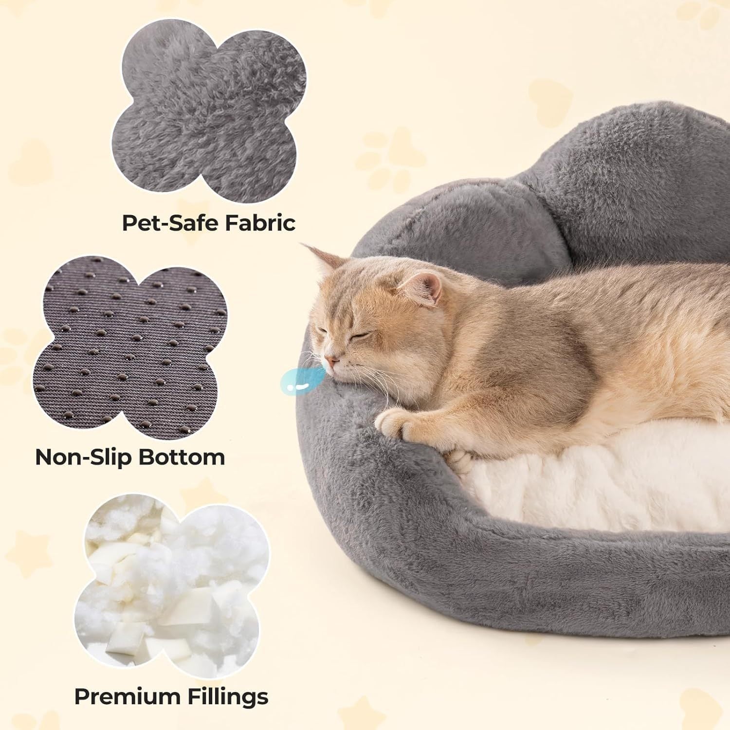 Ultra-Soft Snuggle Bed for Cats and Small Pups