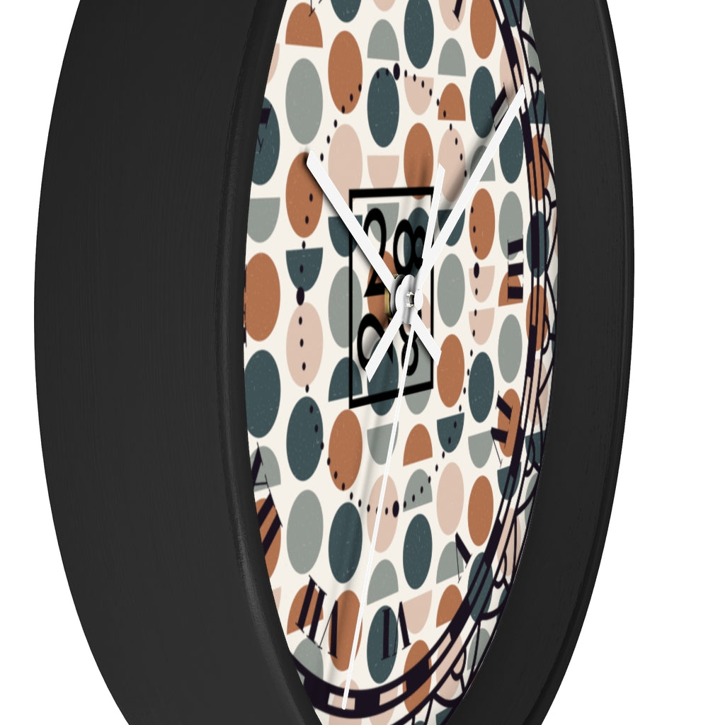 2882Time™ Halves & Wholes Retro Dot Geometric Clock