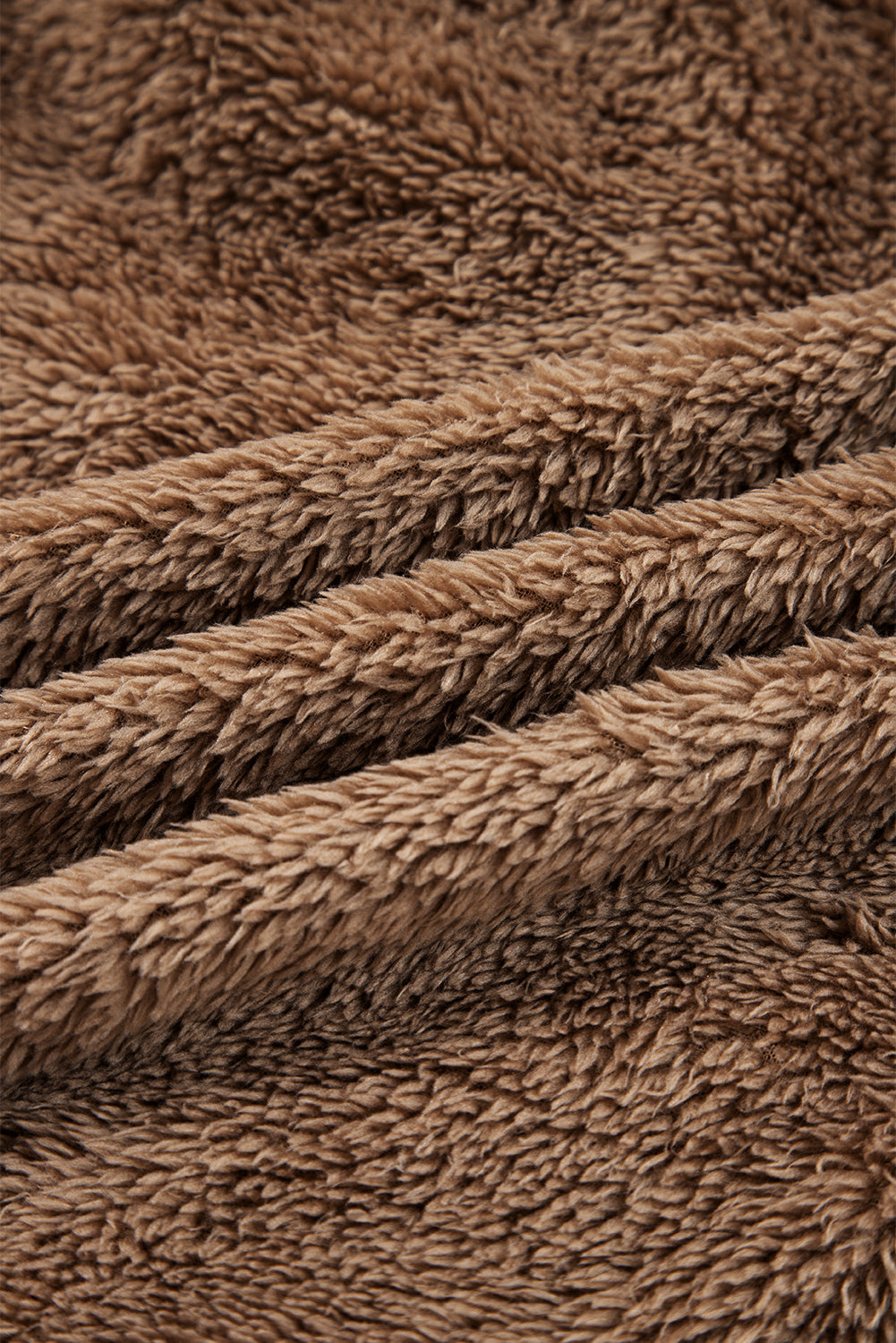 Sherpa Zip-Up Hoodie and Drawstring Shorts Set