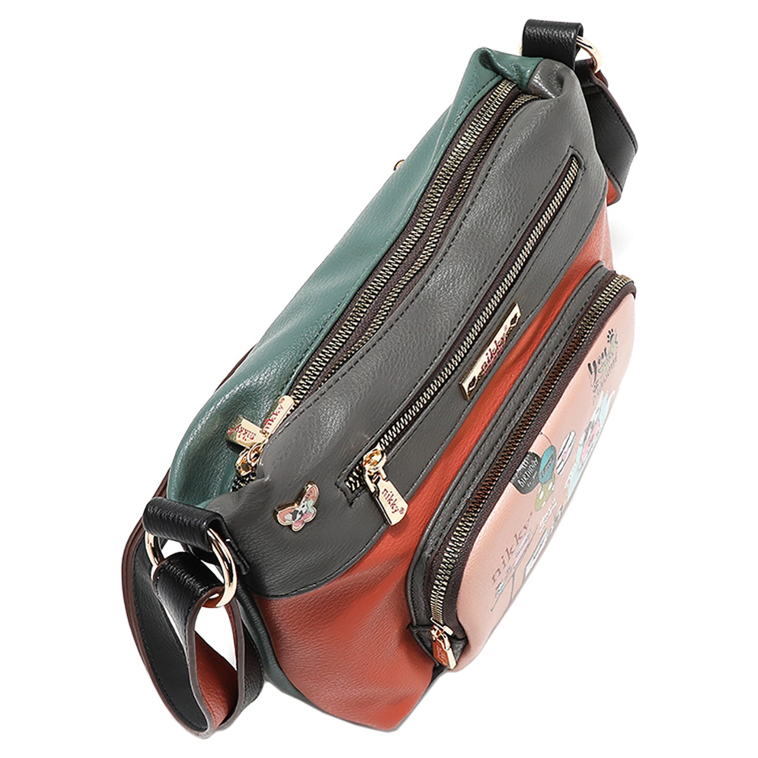 Nicole Lee USA Eco-Leather Adjustable Strap Crossbody Bag