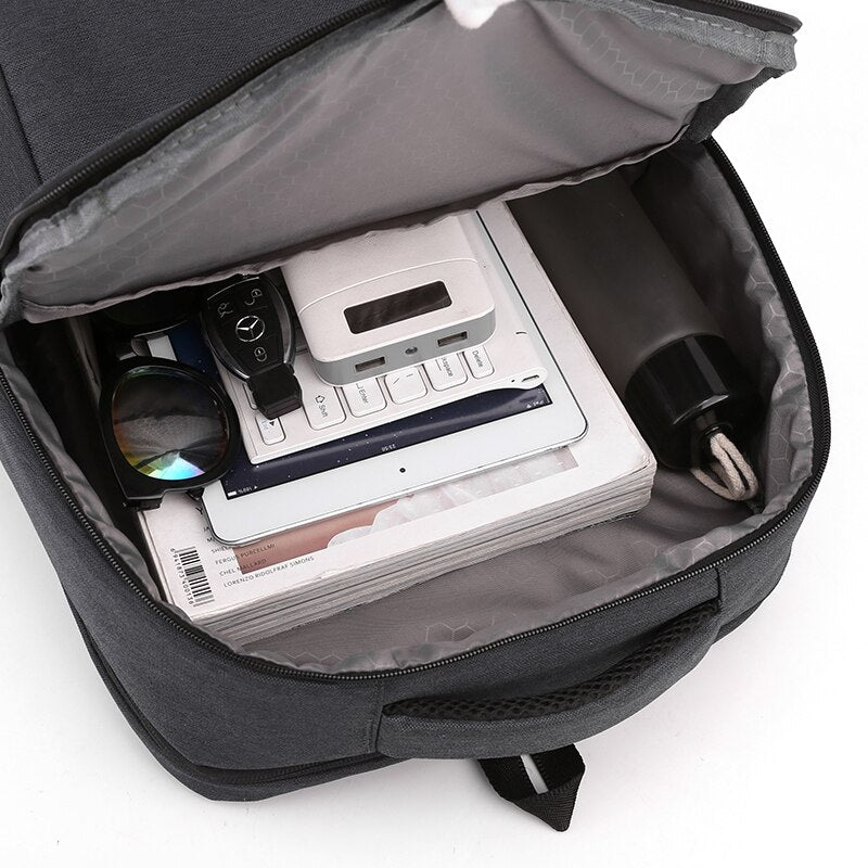 Mens Urban USB Charging Luxury Waterproof Laptop Backpack