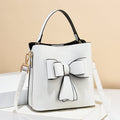 Classic Bucket Bow Women's Crossbody Bag - Large Capacity Portable