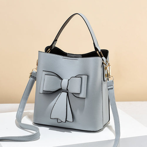Classic Bucket Bow Women's Crossbody Bag - Large Capacity Portable