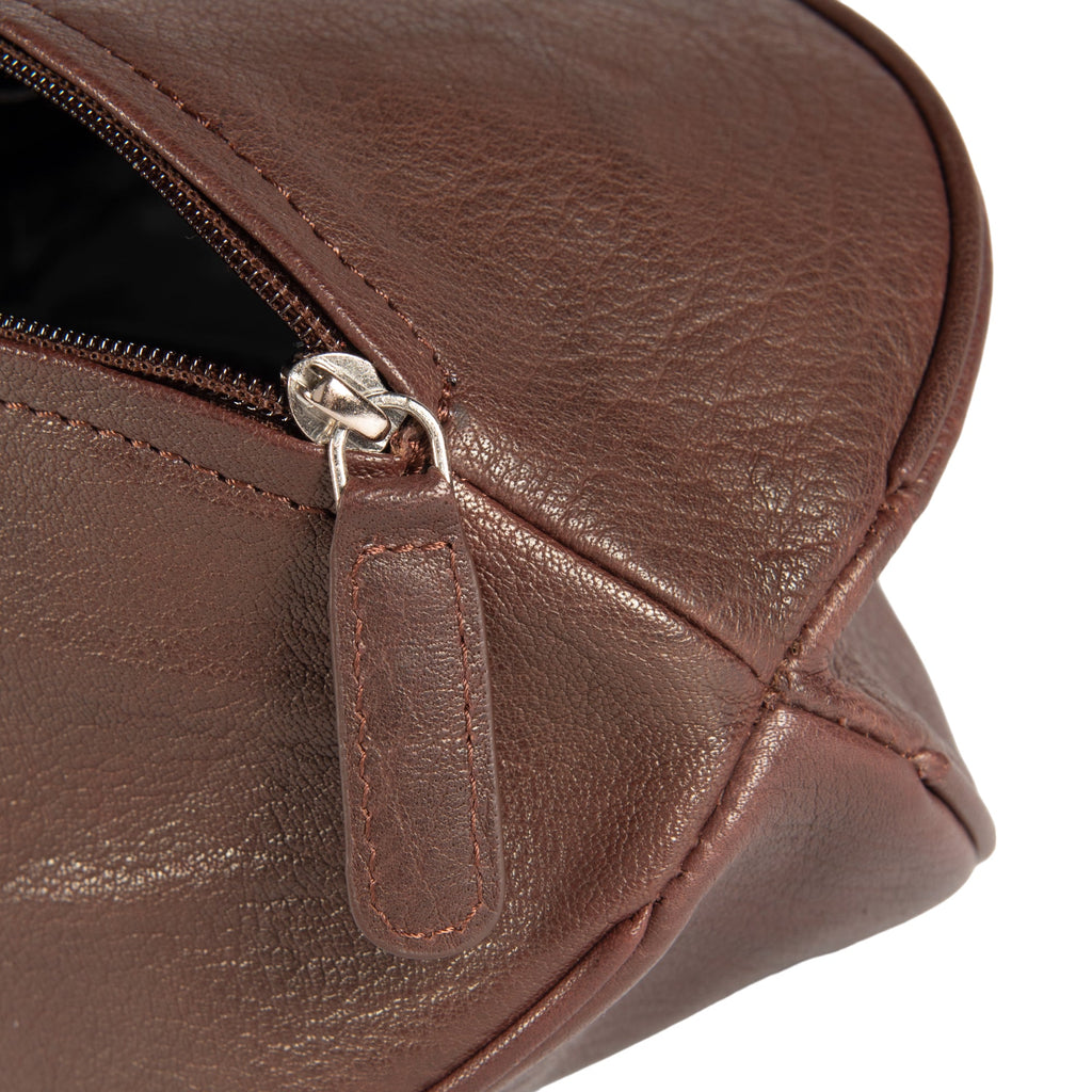 K0011BB | Beauty Case "Palla da Rugby" in Vera Pelle - Colore: Testa