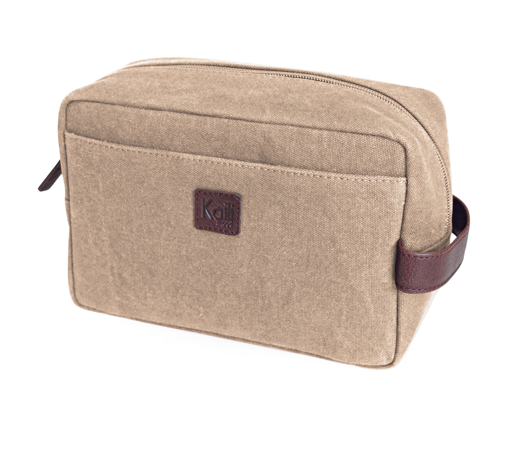 K0014GB | Beauty Case in Canvas/Vera Pelle pieno fiore, volanata.