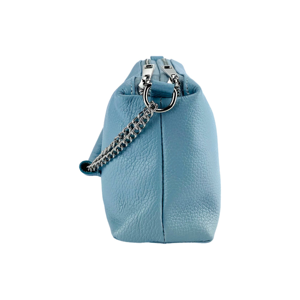 RB1025CL  | Borsa Donna a Mano con doppia lampo in Vera Pelle Made in