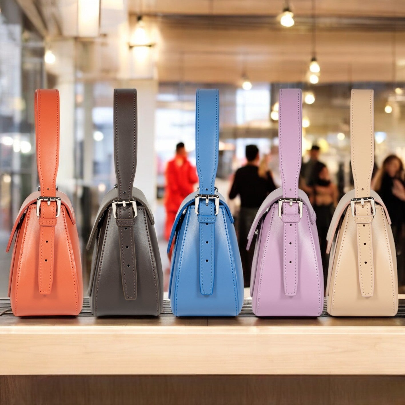 RB1030CI | Borsa Donna a Spalla EMMA con pattina in Vera Pelle Made in