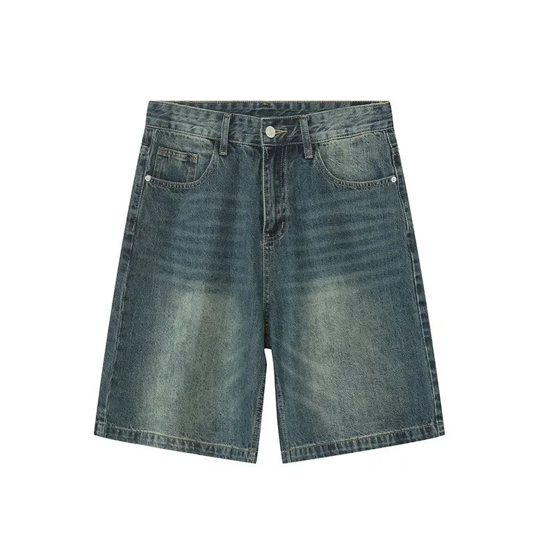 Botvotee S-3XL Summer Men's Denim Shorts Jeans Solid Color Straight