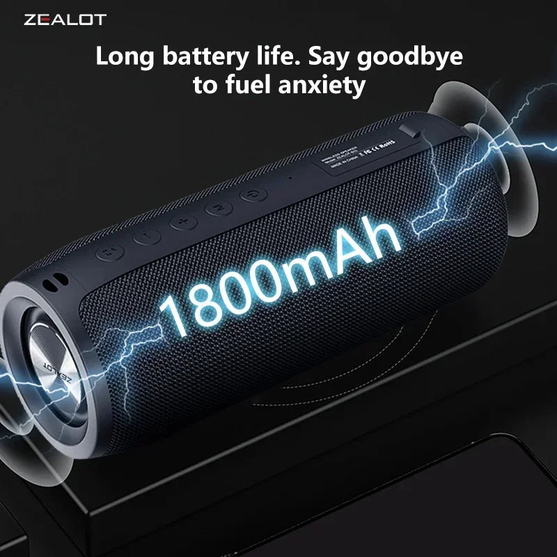 Zealot -S51 Wireless Speakers, Outdoor Portable Subwoofer Speaker