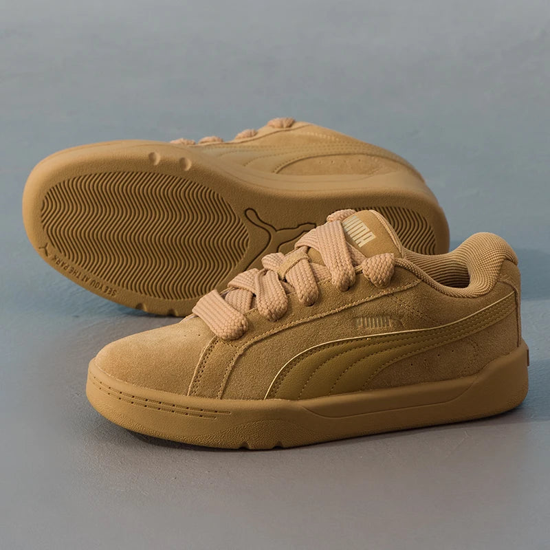 Puma Men's and Women's Shoes New Golden Brown Low-Top Breathable