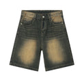 Botvotee S-3XL Summer Men's Denim Shorts Jeans Solid Color Straight