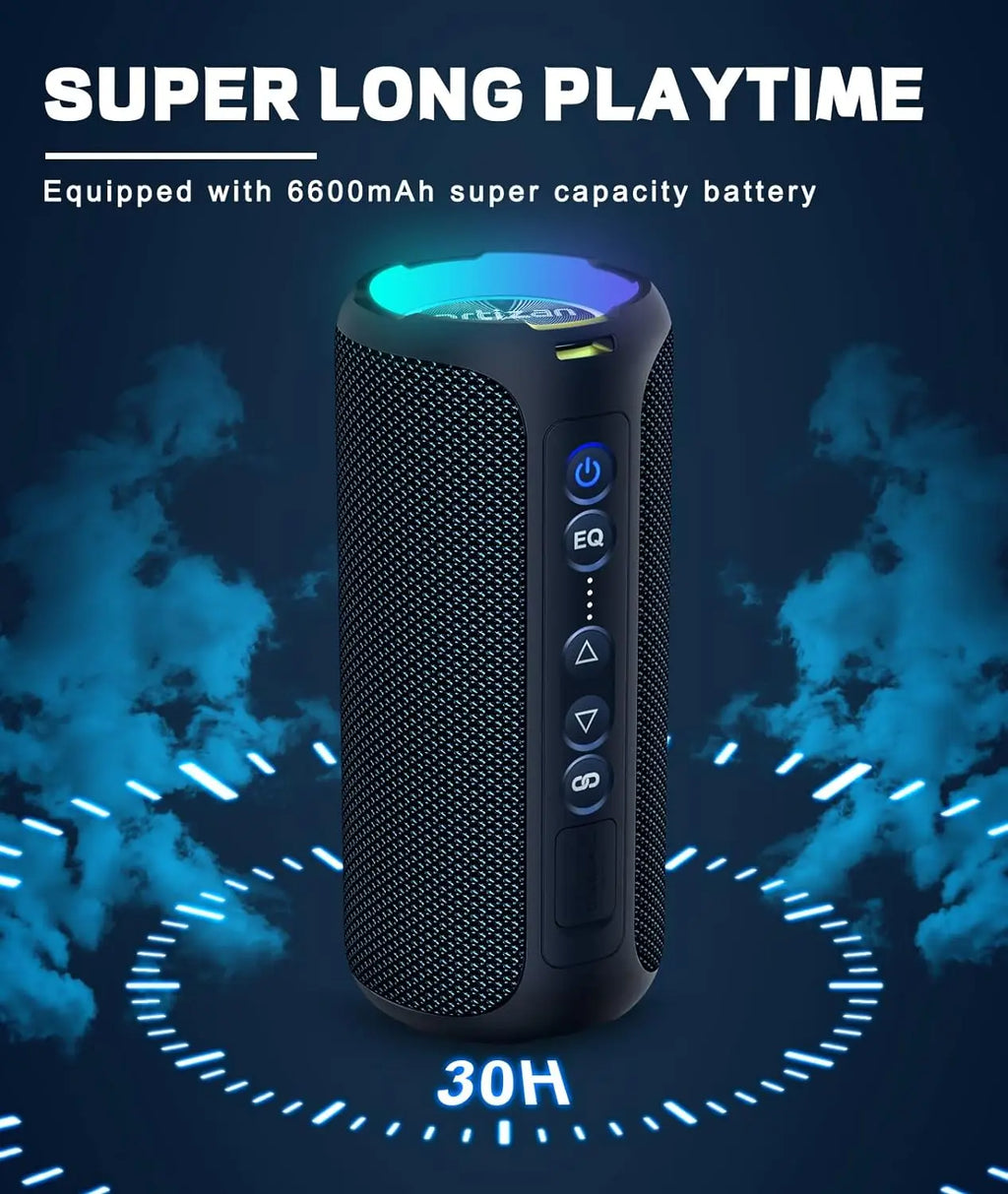 Ortizan Bluetooth Speakers 40W Enhanced Bass Portable Outdoor Wireless