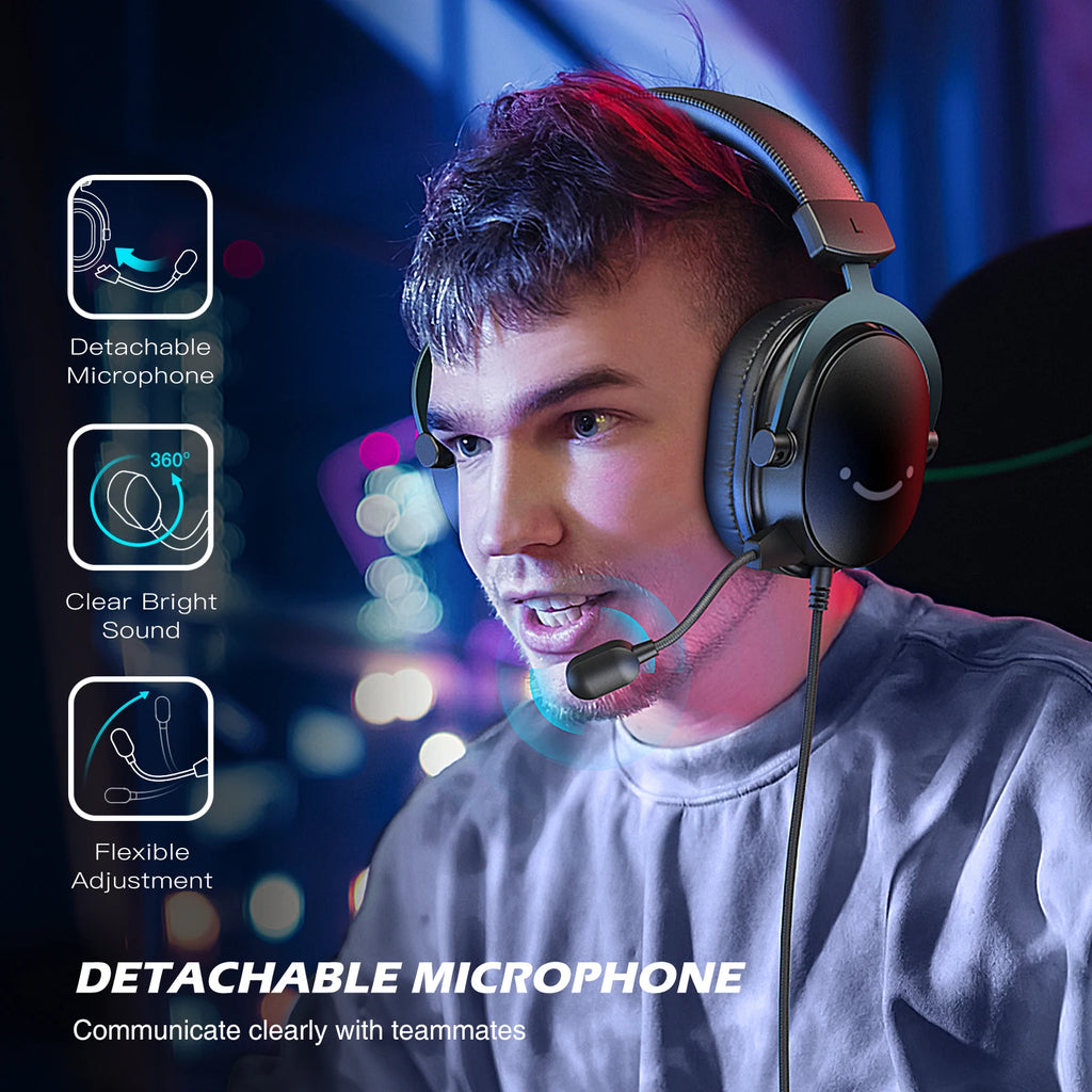 FIFINE Headset,3.5 mm jack&USB Headphone with 7.1 Surround Sound/volum