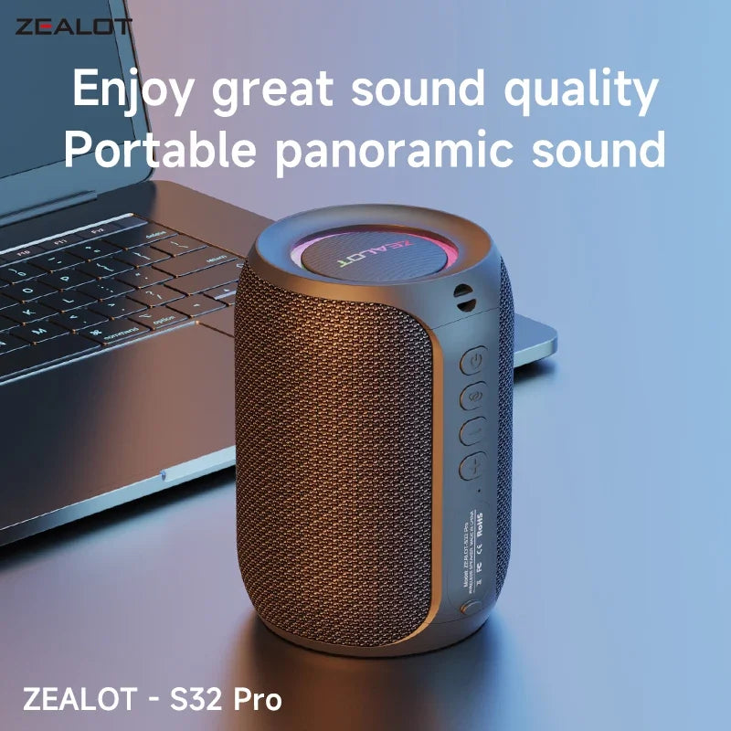 Zealot S32 pro Bluetooth Wireless Outdoor Portable Subwoofer Speaker