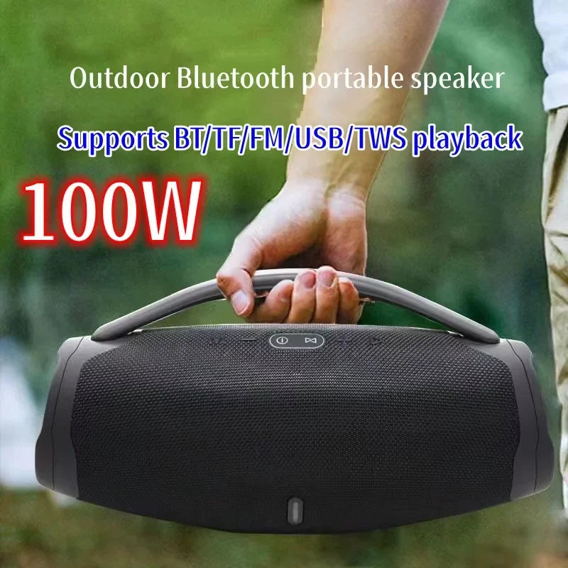 Portable Waterproof 100W High Power Bluetooth Speaker RGB Colorful
