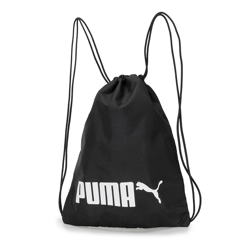 Puma Men's and Women's Bags Black Drawstring Bag Sports Fitness Bag