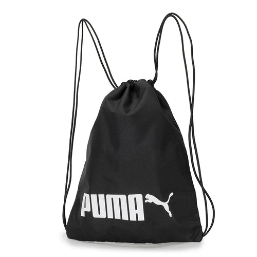 Puma Men's and Women's Bags Black Drawstring Bag Sports Fitness Bag