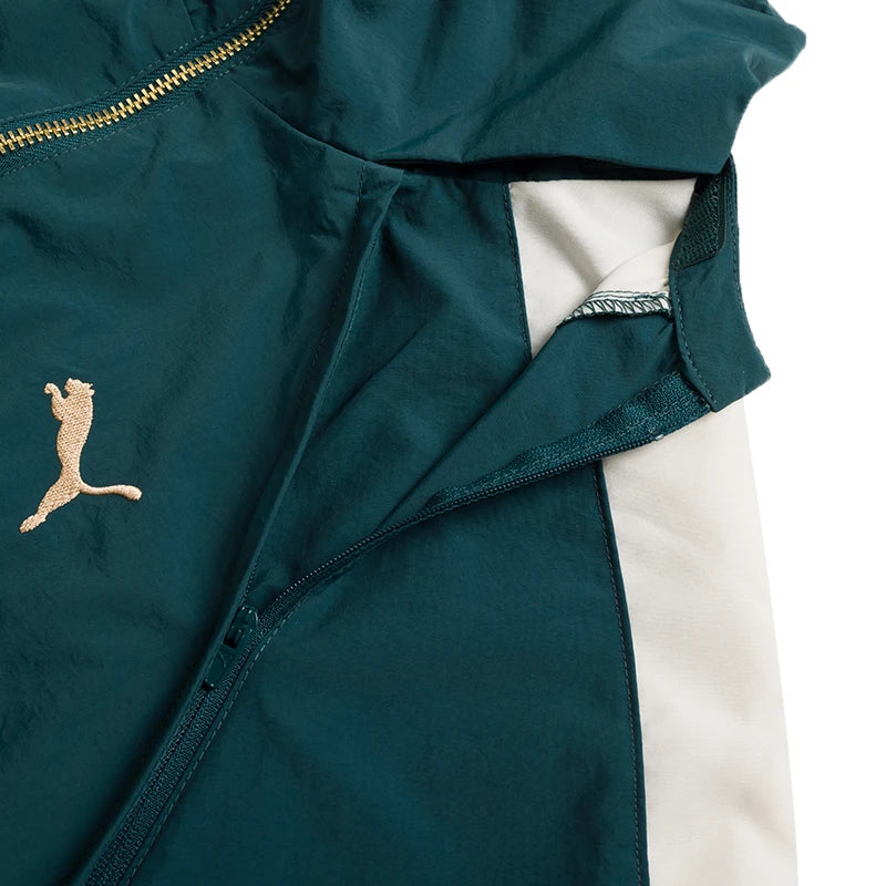 Puma Men's Woven Fashion Stand Collar Jacket Green Sportswear Running