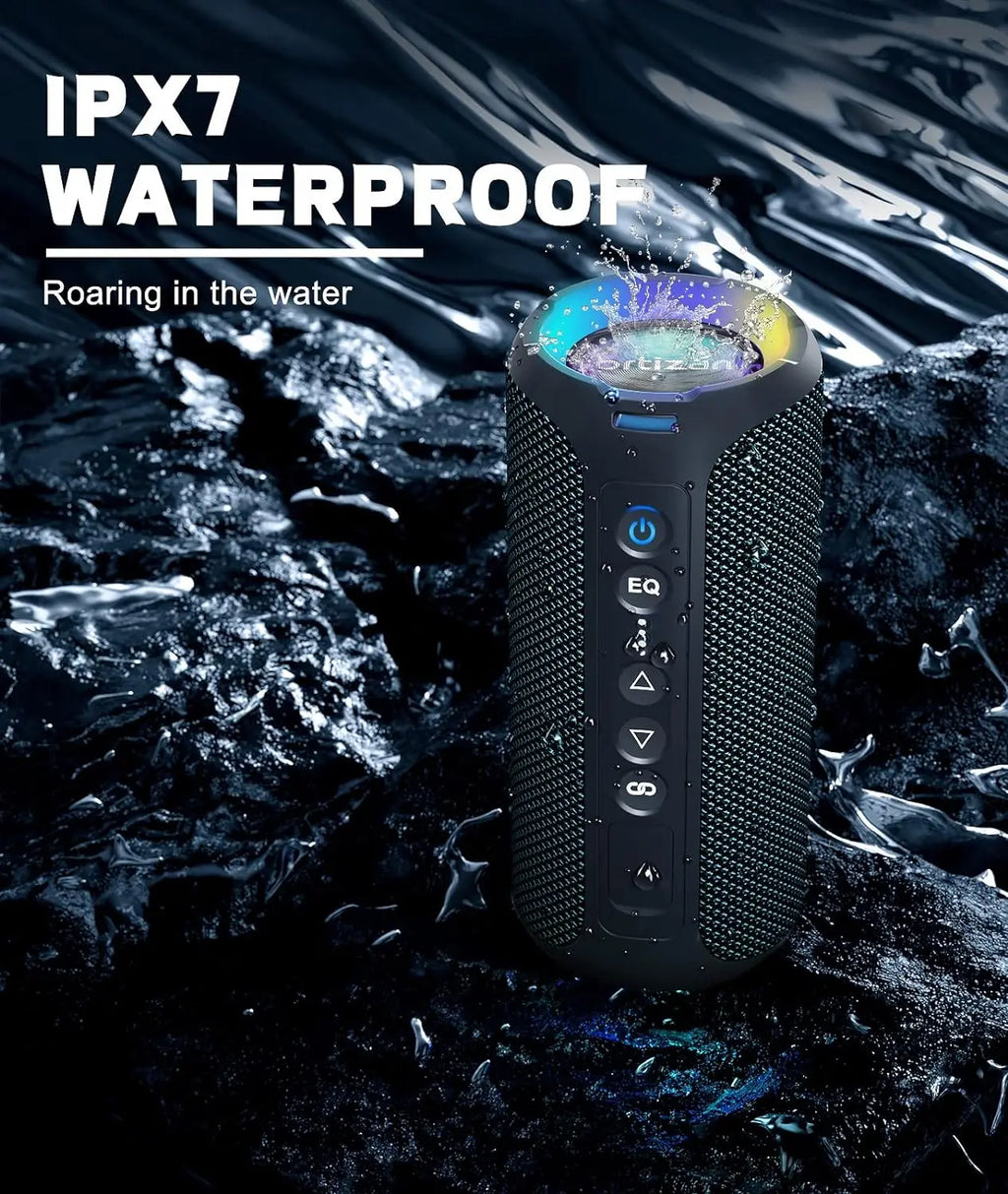 Ortizan Bluetooth Speakers 40W Enhanced Bass Portable Outdoor Wireless