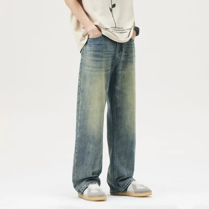 Fashion High Street Denim Pants 2025 New Vintage Nostalgic Wash Jeans