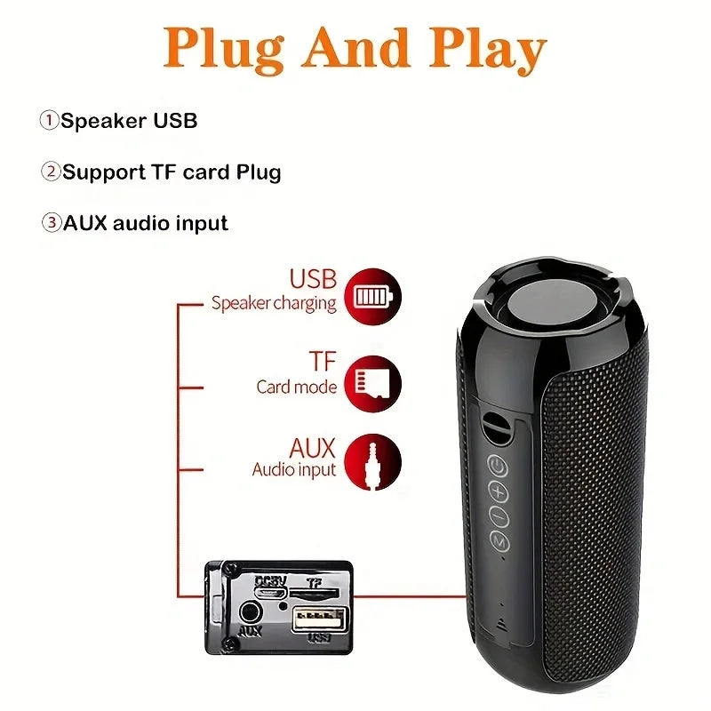 TG117 Portable Bluetooth Speaker Outdoor Wireless Woofer Free Call