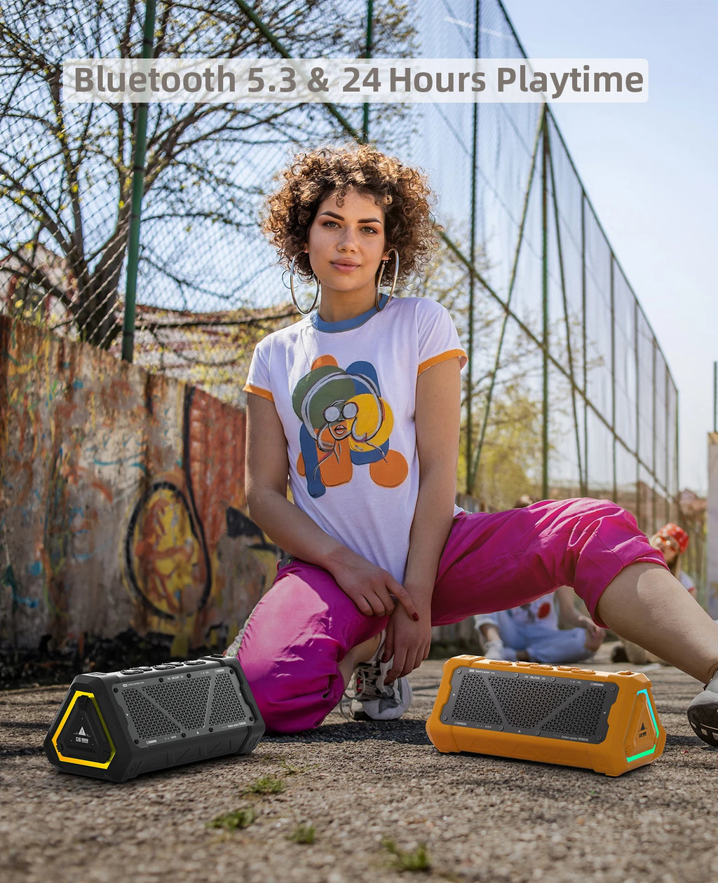 MLOVE P3 Outdoor Bluetooth Speaker, 40W Output Power Bluetooth 5.3