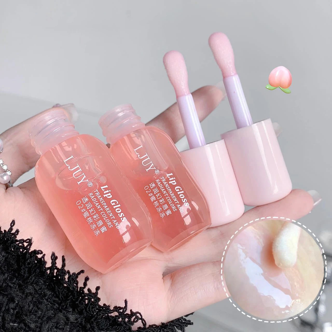 Fruit Crystal Jelly Lip Oil Hydrating Transparent Glass Lip Gloss