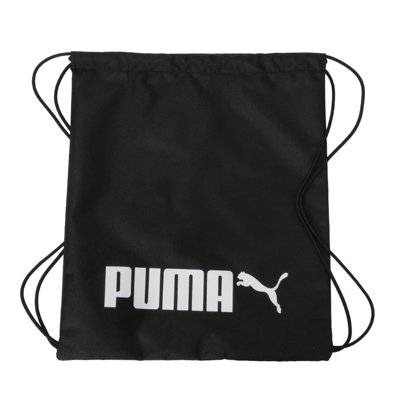 Puma Men's and Women's Bags Black Drawstring Bag Sports Fitness Bag