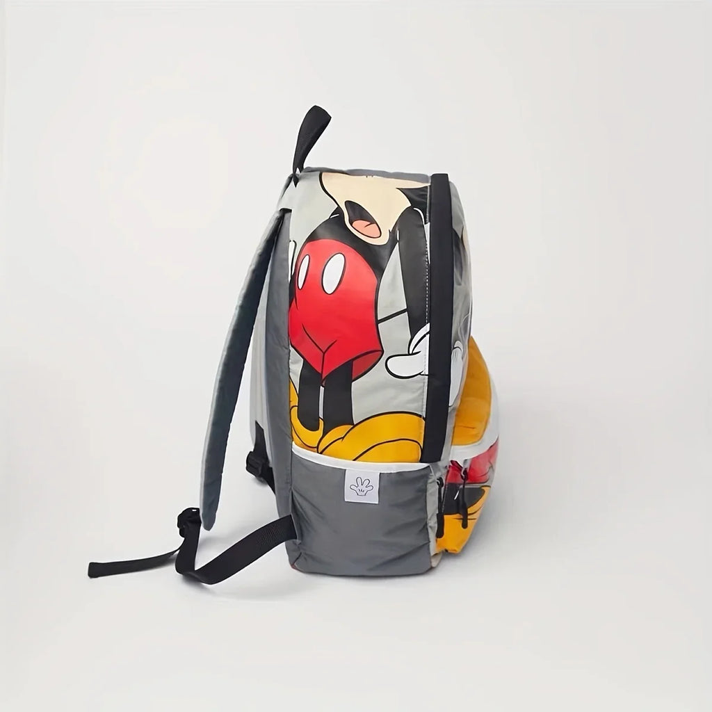 Mickey Mouse Canvas Backpack Casual Anime Style Lightweight Travel