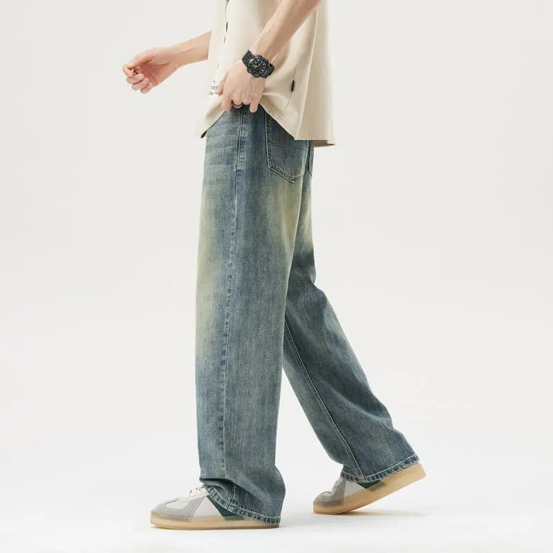 Fashion High Street Denim Pants 2025 New Vintage Nostalgic Wash Jeans