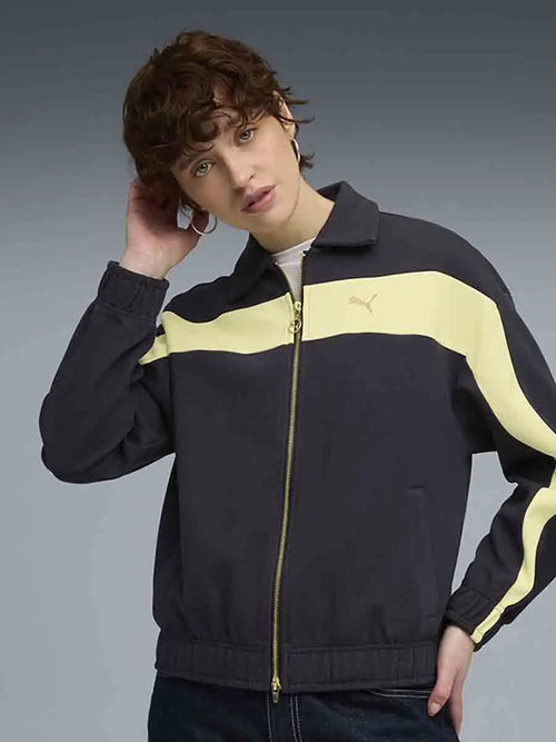 Puma Women's T7 Relaxed Track Jacket - Navy Blue Jacket 63396016