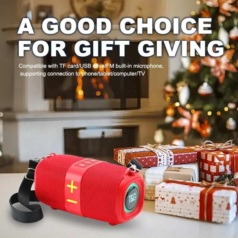 T&G TG667 Crossbody LED Light Portable Bluetooth Speaker Outdoor Small