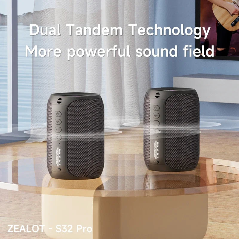 Zealot S32 pro Bluetooth Wireless Outdoor Portable Subwoofer Speaker