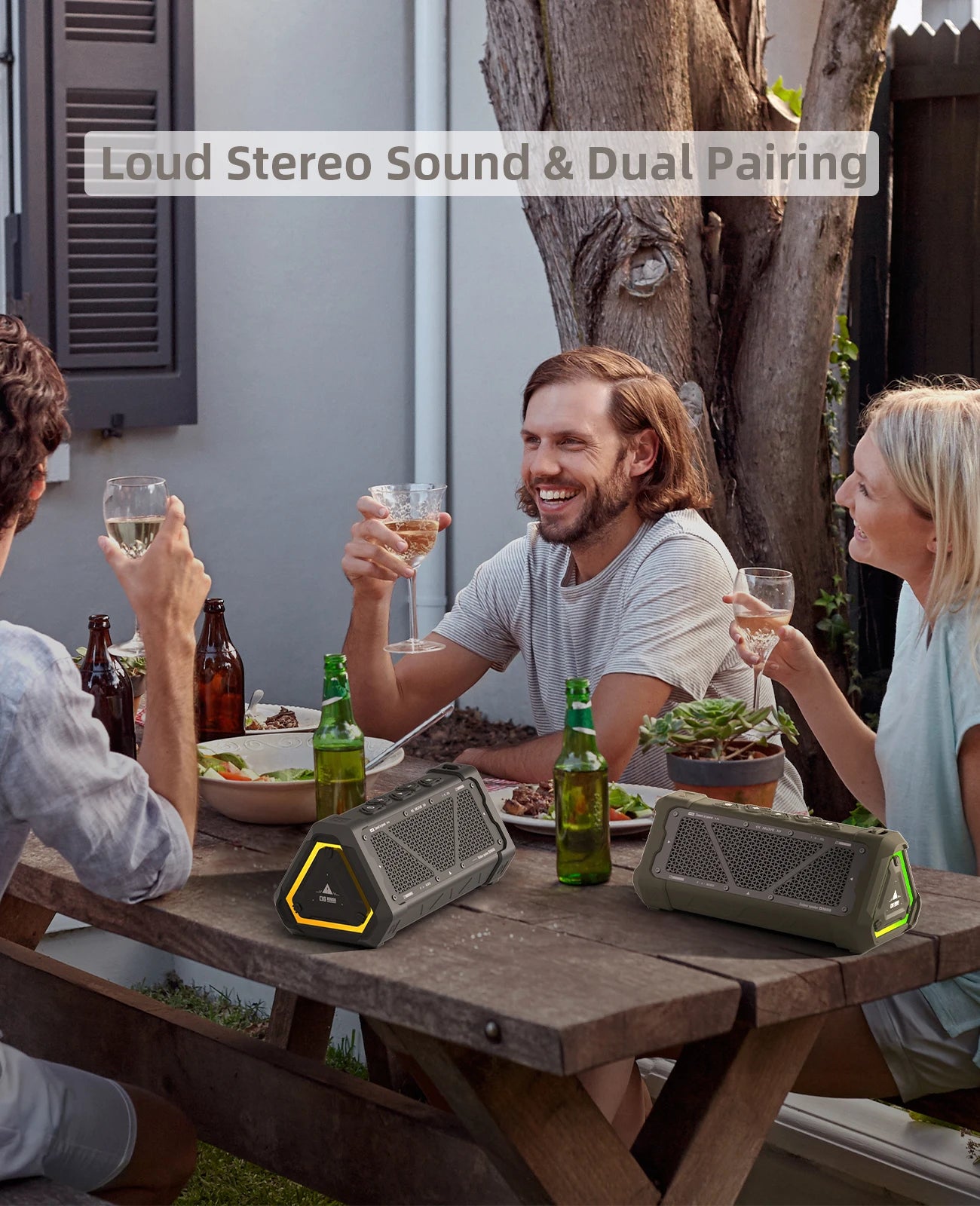 MLOVE P3 Outdoor Bluetooth Speaker, 40W Output Power Bluetooth 5.3