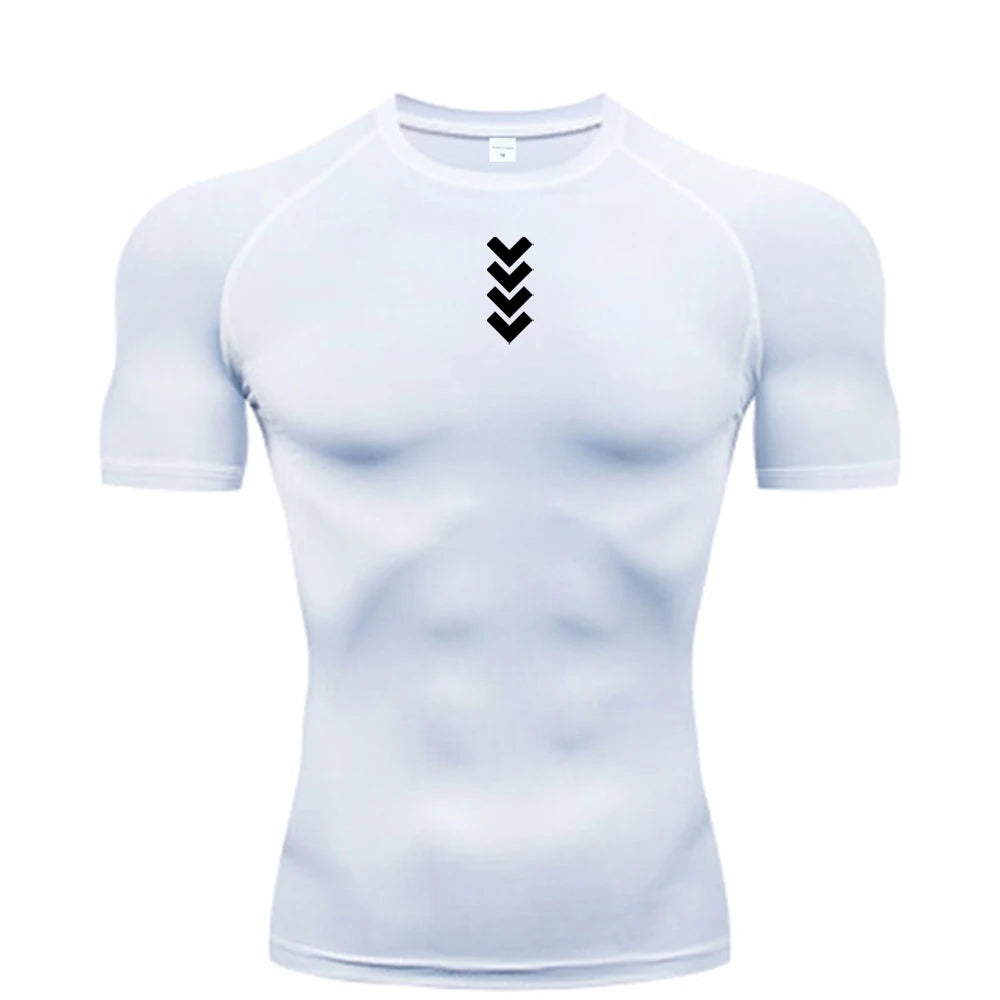 2024 Men's Compression Long Sleeve Black Gym Workout T-Shirt, Quick