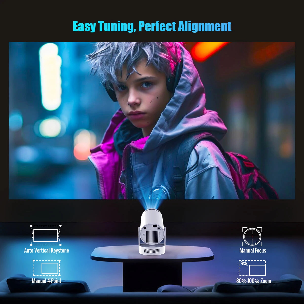 Magcubic 8K HY300 Pro + Projector Built in 5W Speaker 1280*720P