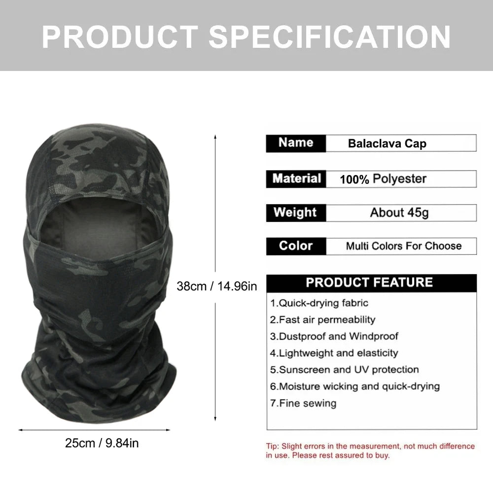 Camouflage Balaclava Hat Cycling Full Face Mask Outdoor Sports Hunting