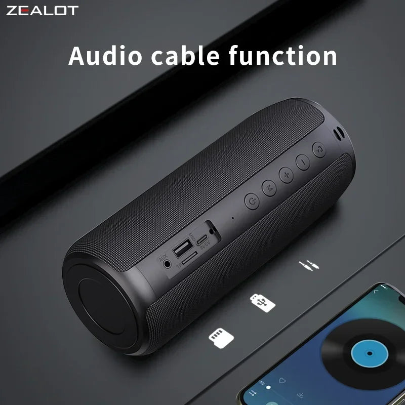 Zealot -S51 Wireless Speakers, Outdoor Portable Subwoofer Speaker