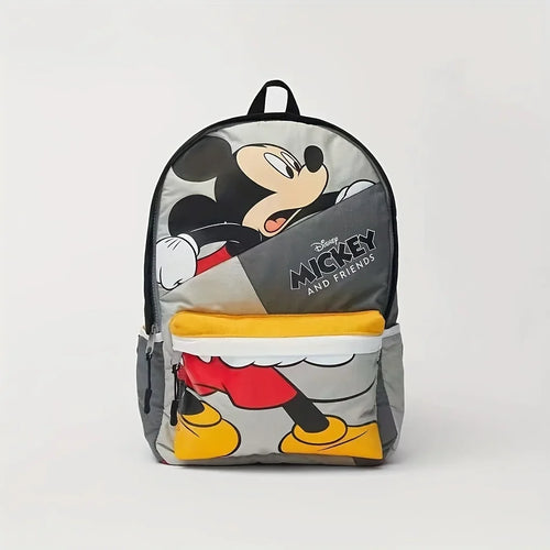 Mickey Mouse Canvas Backpack Casual Anime Style Lightweight Travel