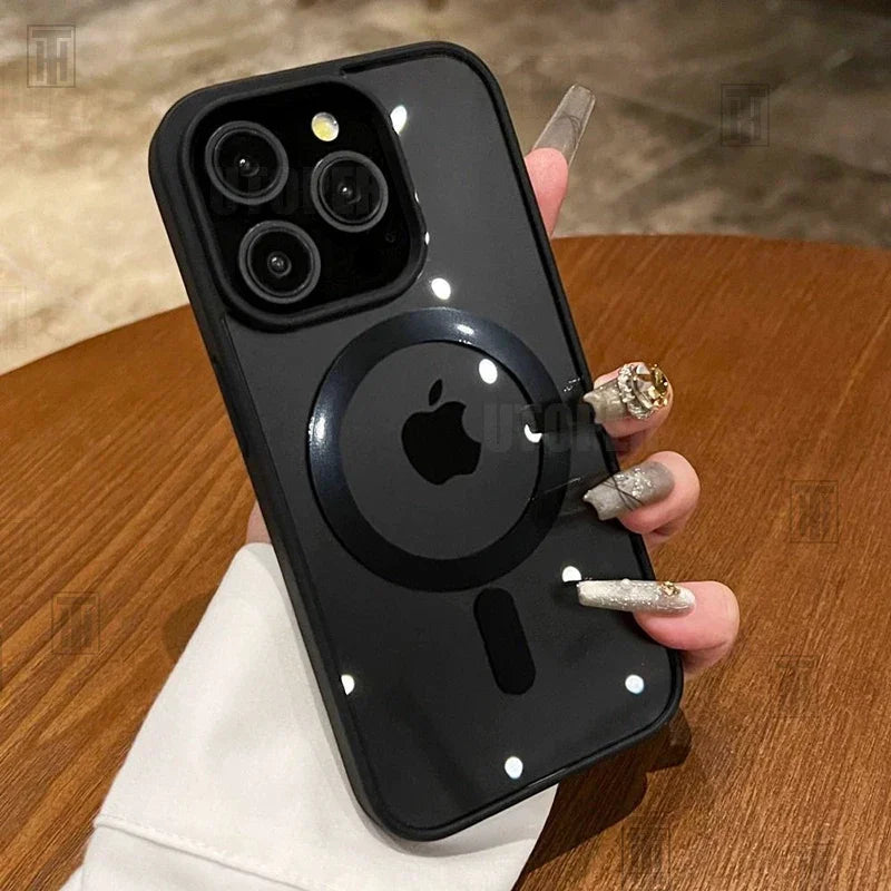 Pink Transparent Acrylic Case for iPhone 17 Air 16 15 14 13 12 11 Pro