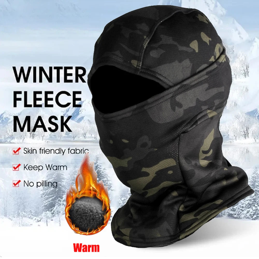Winter Fleece Warm Camouflage Balaclava Outdoor Cold-proof Ski Cycling